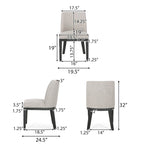 Camas Fabric Upholstered Wood Dining Chairs (Set of 2) by Christopher Knight Home