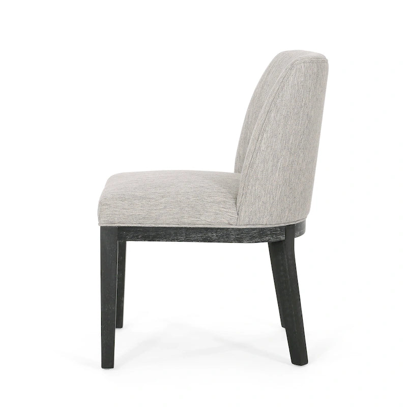 Camas Fabric Upholstered Wood Dining Chairs (Set of 2) by Christopher Knight Home