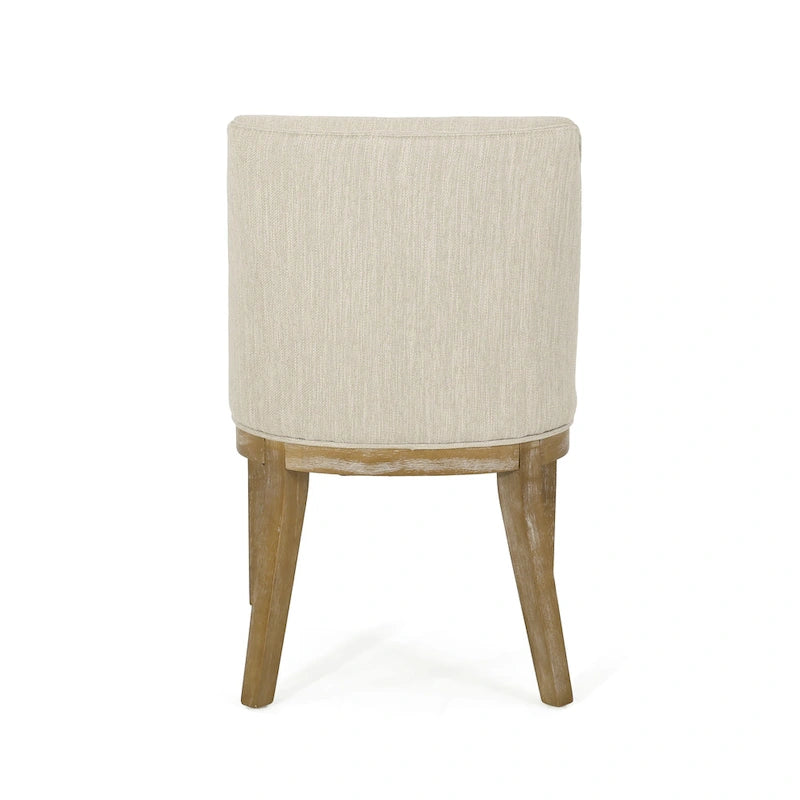 Camas Fabric Upholstered Wood Dining Chairs (Set of 2) by Christopher Knight Home