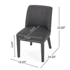 Camas Fabric Upholstered Wood Dining Chairs (Set of 2) by Christopher Knight Home