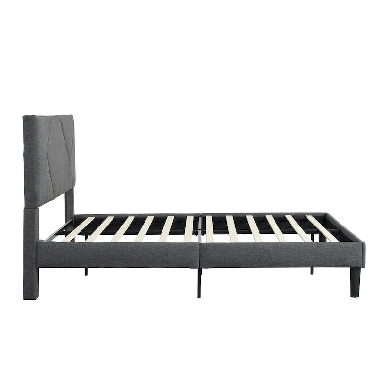 Full Size Upholstered Platform Bed Frame With Headboard