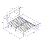 Full Size Upholstered Platform Bed Frame With Headboard