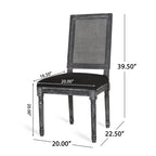Regina Wood and Cane Upholstered Dining Chair (Set of 4) by Christopher Knight Home