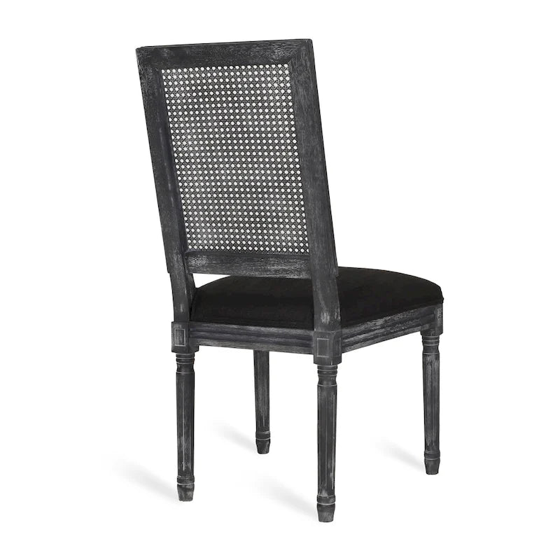 Regina Wood and Cane Upholstered Dining Chair (Set of 4) by Christopher Knight Home