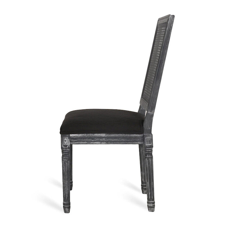 Regina Wood and Cane Upholstered Dining Chair (Set of 4) by Christopher Knight Home