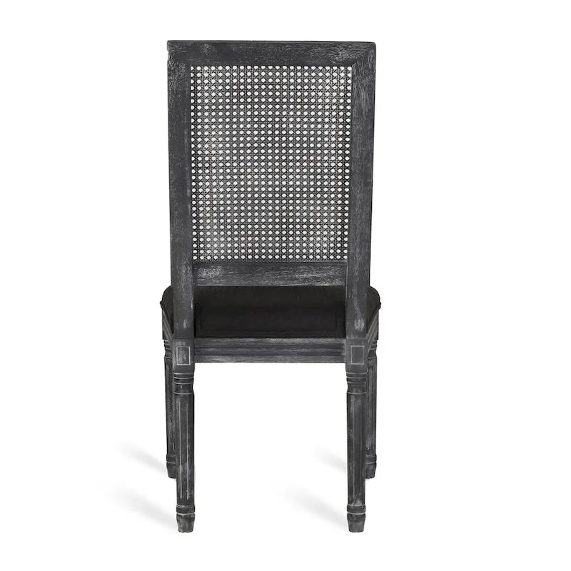 Regina Wood and Cane Upholstered Dining Chair (Set of 4) by Christopher Knight Home