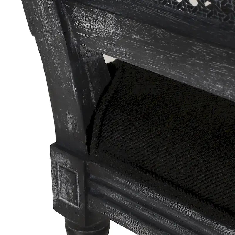 Regina Wood and Cane Upholstered Dining Chair (Set of 4) by Christopher Knight Home