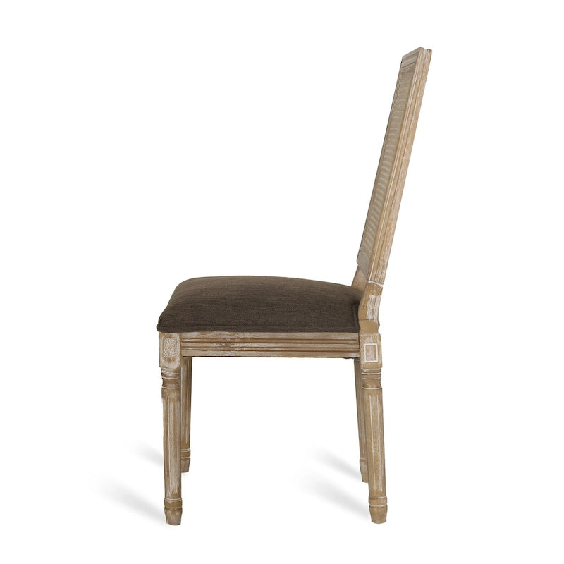 Regina Wood and Cane Upholstered Dining Chair (Set of 4) by Christopher Knight Home