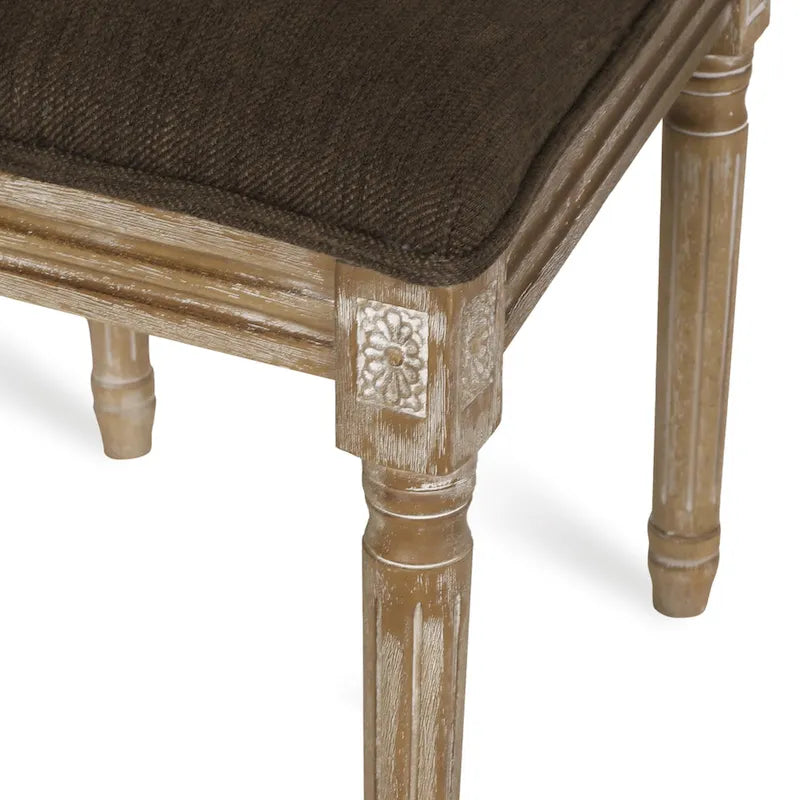 Regina Wood and Cane Upholstered Dining Chair (Set of 4) by Christopher Knight Home