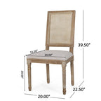 Regina Wood and Cane Upholstered Dining Chair (Set of 4) by Christopher Knight Home