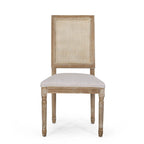 Regina Wood and Cane Upholstered Dining Chair (Set of 4) by Christopher Knight Home