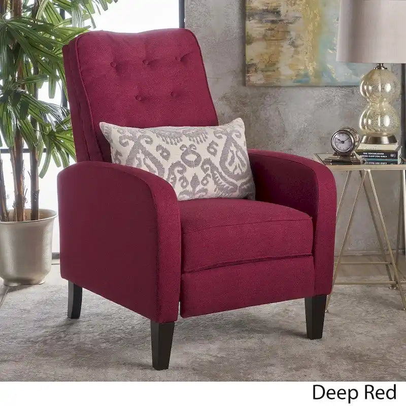 Nievis Tufted Fabric Recliner by Christopher Knight Home