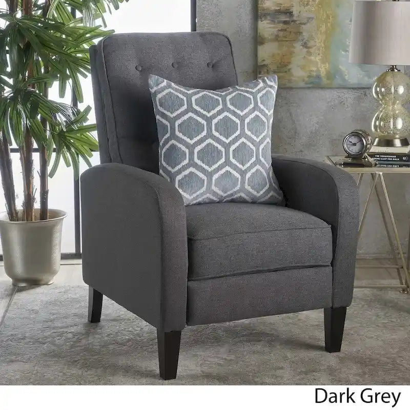 Nievis Tufted Fabric Recliner by Christopher Knight Home