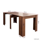 Multifunctional extendable console table