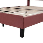 Tufted Shell-shape Velvet Upholstered Platform Bed