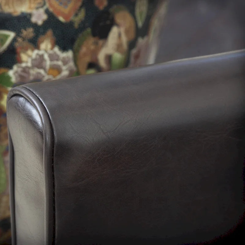 Darvis Black Bonded Leather Recliner Club Chair by Christopher Knight Home