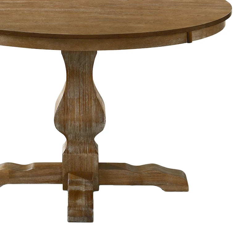 Remuda Wood and Cane Upholstered 5 Piece Circular Dining Set by Christopher Knight Home