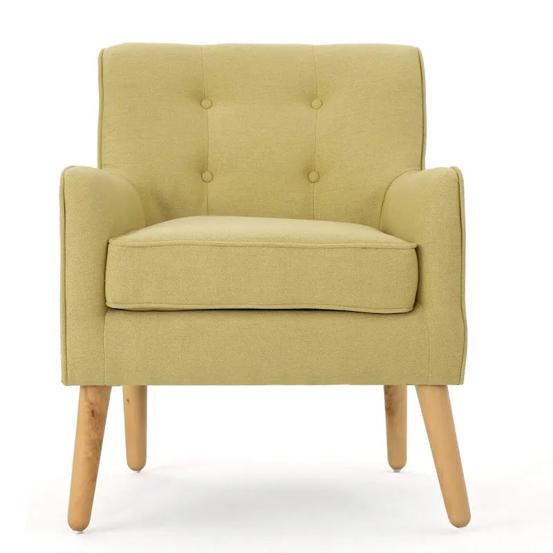 Felicity Mid-Century Modern Fabric Tufted Arm Chair (Set of 2) by Christopher Knight Home