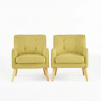 Felicity Mid-Century Modern Fabric Tufted Arm Chair (Set of 2) by Christopher Knight Home
