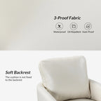 Terrance Transitional Swivel Faux Leather Barrel Accent Chair with Metal Base