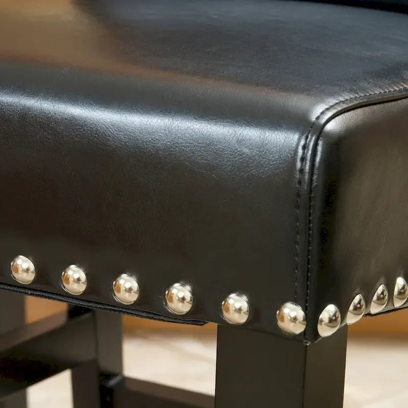 Lisette 41-inch Leather Counter Stool (Set of 2) by Christopher Knight Home