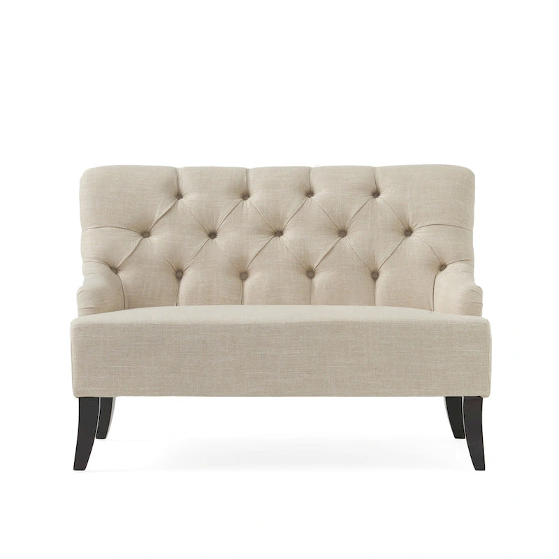Nicole Polyester Blend Fabric Settee by Christopher Knight Home - 29.25L x 43.75W x 30.50H