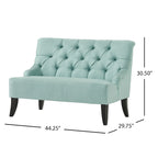 Nicole Polyester Blend Fabric Settee by Christopher Knight Home - 29.25L x 43.75W x 30.50H