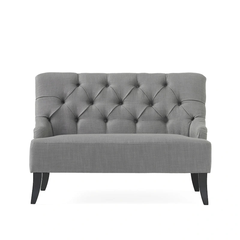 Nicole Polyester Blend Fabric Settee by Christopher Knight Home - 29.25L x 43.75W x 30.50H