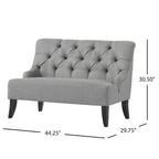 Nicole Polyester Blend Fabric Settee by Christopher Knight Home - 29.25L x 43.75W x 30.50H