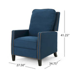 Cecelia Traditional Fabric Pushback Recliner by Christopher Knight Home