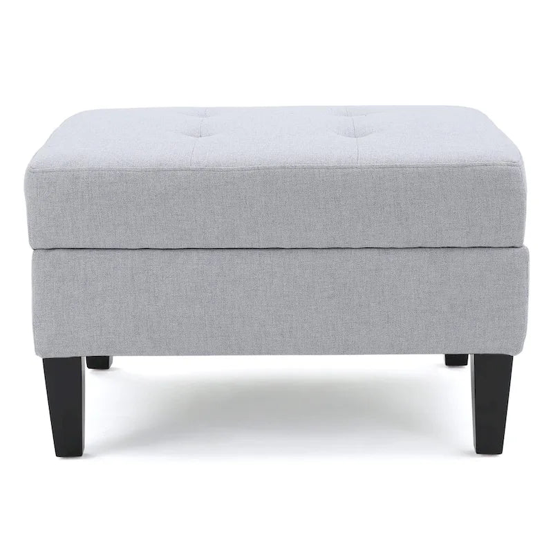 Zahra Tufted Fabric Storage Ottoman by Christopher Knight Home