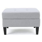 Zahra Tufted Fabric Storage Ottoman by Christopher Knight Home
