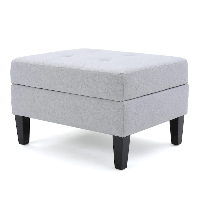 Zahra Tufted Fabric Storage Ottoman by Christopher Knight Home