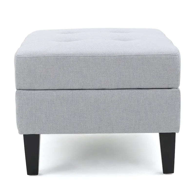 Zahra Tufted Fabric Storage Ottoman by Christopher Knight Home