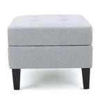 Zahra Tufted Fabric Storage Ottoman by Christopher Knight Home