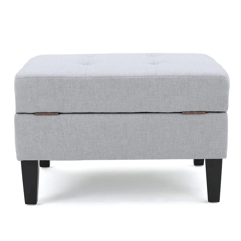 Zahra Tufted Fabric Storage Ottoman by Christopher Knight Home