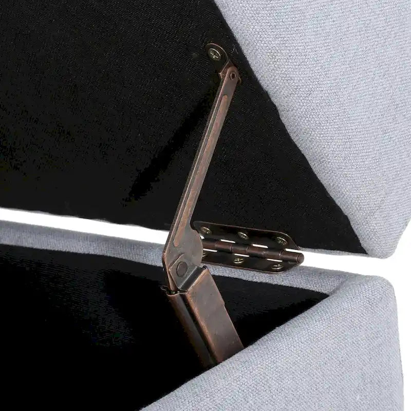 Zahra Tufted Fabric Storage Ottoman by Christopher Knight Home