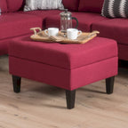 Zahra Tufted Fabric Storage Ottoman by Christopher Knight Home
