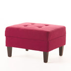 Zahra Tufted Fabric Storage Ottoman by Christopher Knight Home