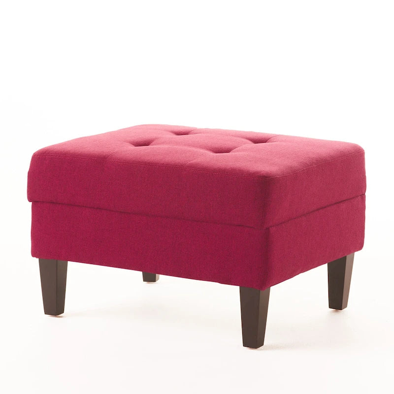Zahra Tufted Fabric Storage Ottoman by Christopher Knight Home