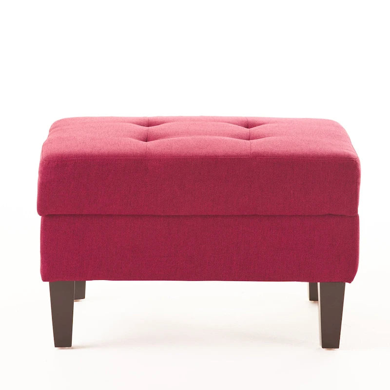 Zahra Tufted Fabric Storage Ottoman by Christopher Knight Home