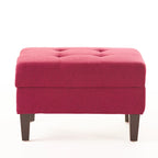 Zahra Tufted Fabric Storage Ottoman by Christopher Knight Home