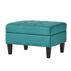 Zahra Tufted Fabric Storage Ottoman by Christopher Knight Home