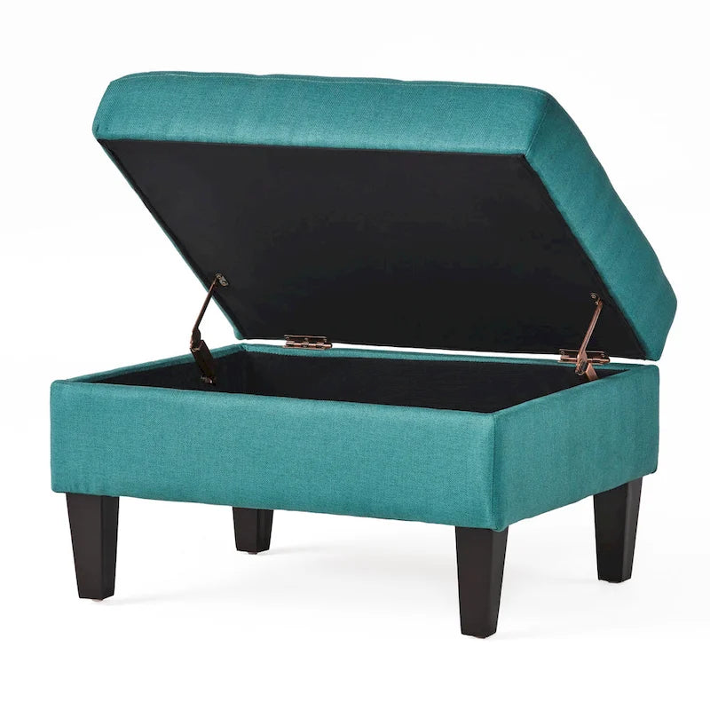 Zahra Tufted Fabric Storage Ottoman by Christopher Knight Home