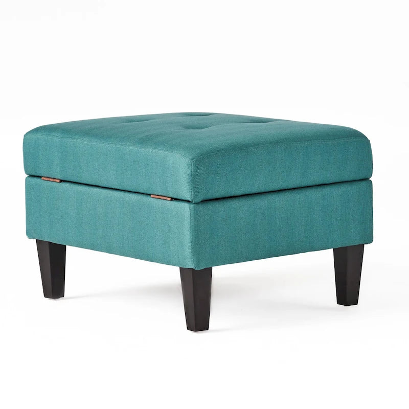 Zahra Tufted Fabric Storage Ottoman by Christopher Knight Home