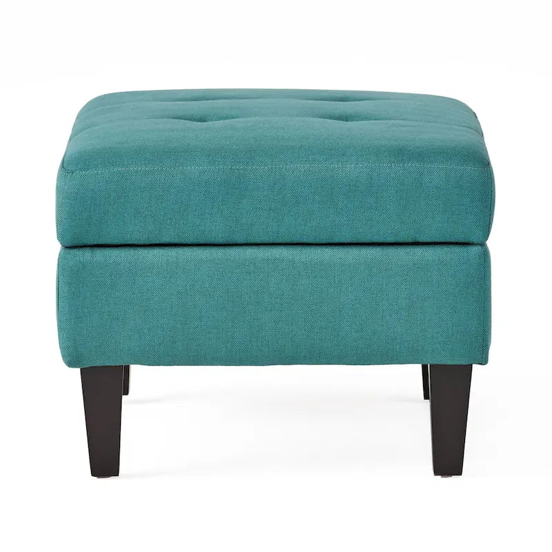 Zahra Tufted Fabric Storage Ottoman by Christopher Knight Home