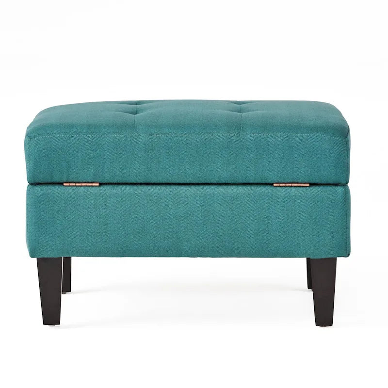 Zahra Tufted Fabric Storage Ottoman by Christopher Knight Home