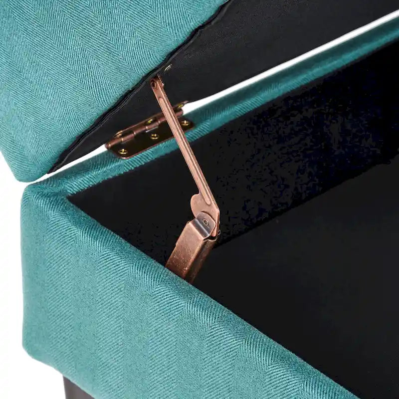 Zahra Tufted Fabric Storage Ottoman by Christopher Knight Home