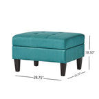 Zahra Tufted Fabric Storage Ottoman by Christopher Knight Home