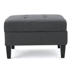 Zahra Tufted Fabric Storage Ottoman by Christopher Knight Home